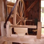 Great wheel lathe I built at the Compass Inn carpenter's shop