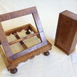 Curly maple Bookstand and Sliding lid box